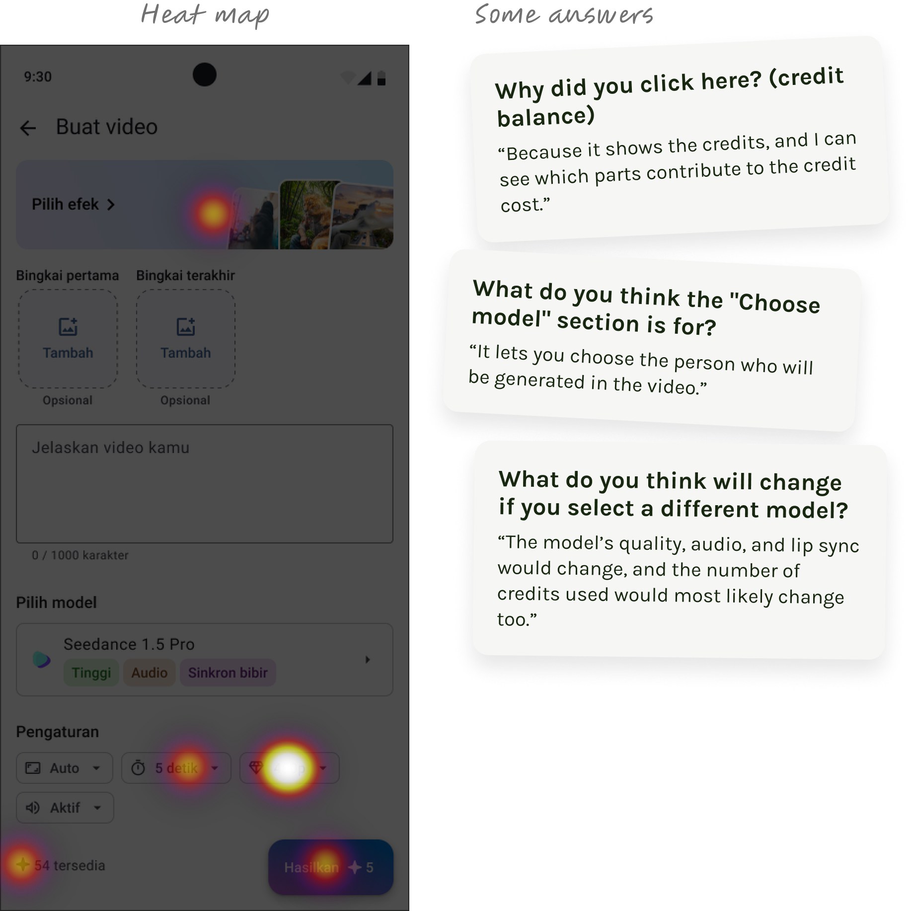 First-click test results for reducing generation cost