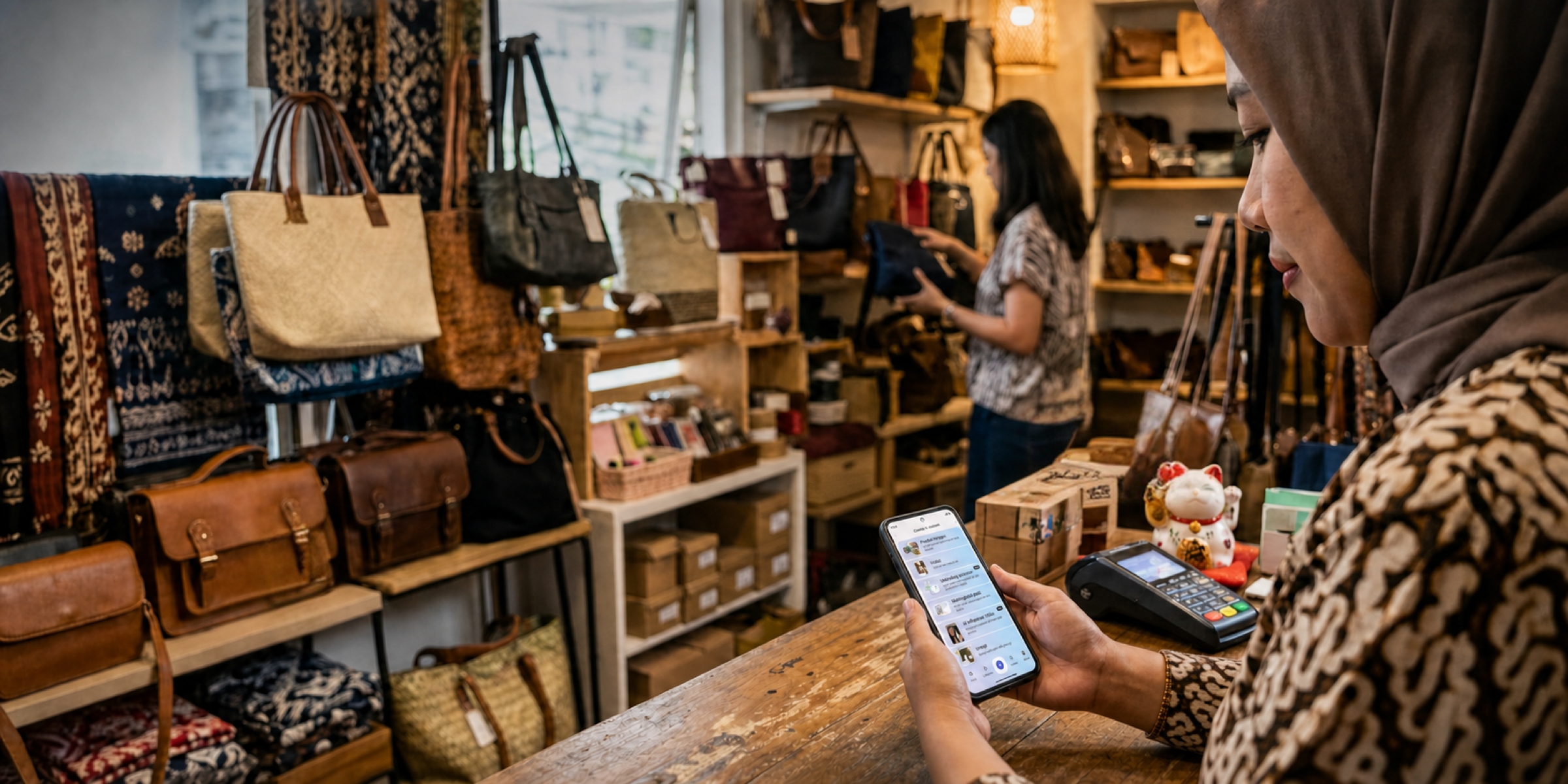 Lakku.ai presented at an Indonesian small-business event